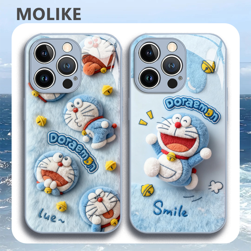 哆啦A梦适用华为pura80手机壳mate70pro毛绒nova14新款13叮当猫12荣耀400玻璃30卡通200女x60/50/magic8/7/6