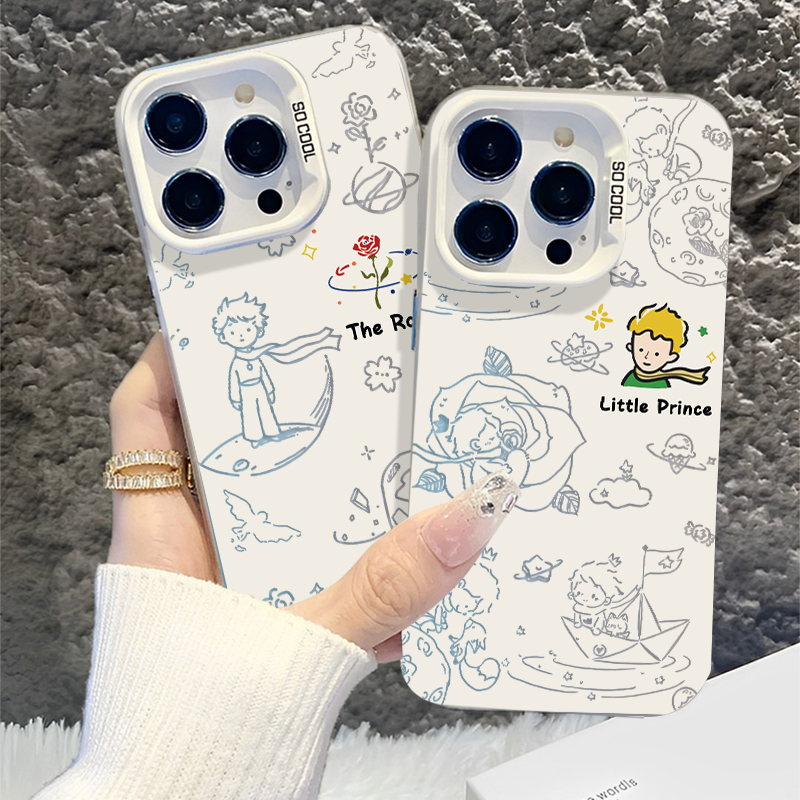 适用小米手机壳镂空玫瑰小王子