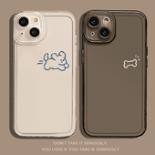 简约小狗手机壳适用苹果17promax情侣iphone17plus简约16骨头15小众12透明13mini可爱x卡通xr简单Air男xs女14