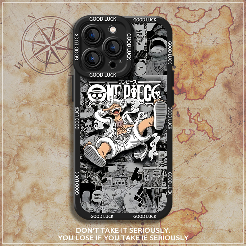 海贼王路飞适用苹果17手机壳iPhone16promax漫画15硅胶12动漫13mini日系14男x新款xr磨砂xs保护套8防摔7外壳