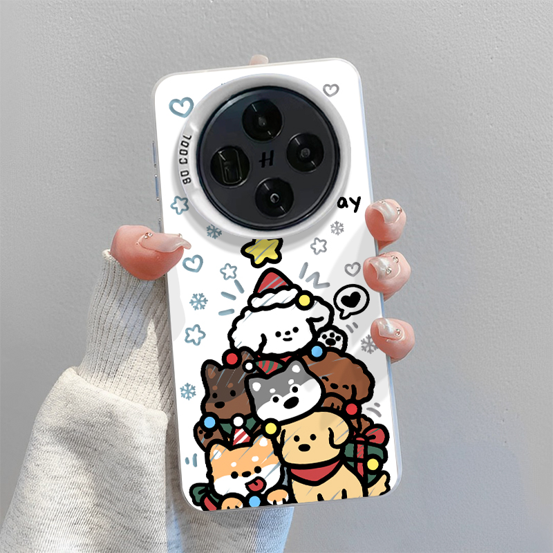 适用oppo手机壳圣诞节可爱小狗