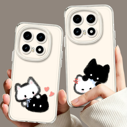 咬耳朵猫咪适用iqoo15手机壳13情侣z9turbo透明12卡通11s一加ace6新款neo10pro可爱1+2创意3v男9女8/7/5/vivo