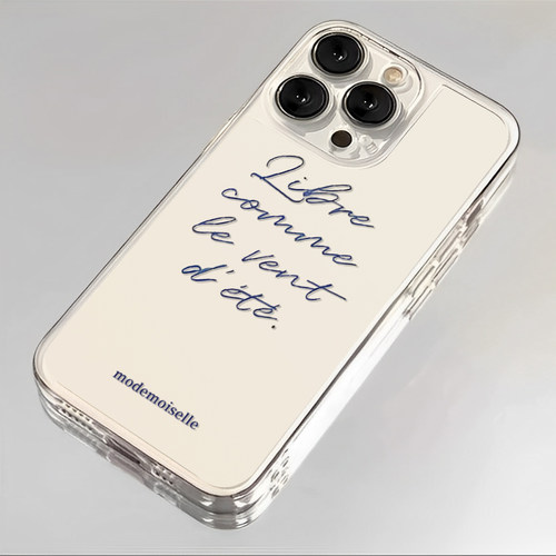 法语适用苹果17手机壳iPhone16promax英文15新款12小众13mini语种14法式x字母xr文字xs女款8透明7高级感防摔