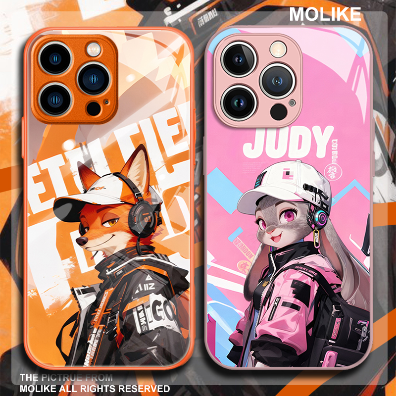 尼克朱迪适用iqoo15手机壳13情侣z9turbo疯狂动物城12玻璃11s一加ace5新款neo10pro兔子1+2外3v/9/8/7/6/vivo