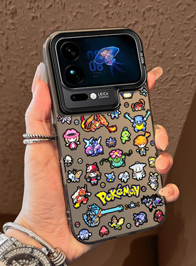 像素宝可梦适用小米17promax手机壳15ultra动漫14新款13红米k90皮卡丘80男生70镭射60至尊版50创意note12套11