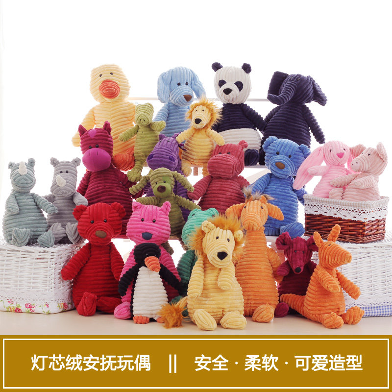 。灯芯绒条纹玩偶兔子熊毛绒玩具宝宝睡觉超软安抚公仔娃娃儿童礼|ruв категории игрушка/коляска/головоломка/блоки/модель, плюшевые игрушки - от Buy2taobao.com для оказания профессиональной услуги покупки агента Taobao