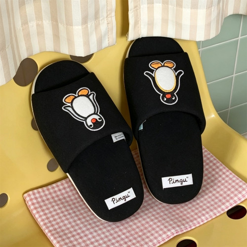 正版pingu企鹅棉布拖鞋男女四季