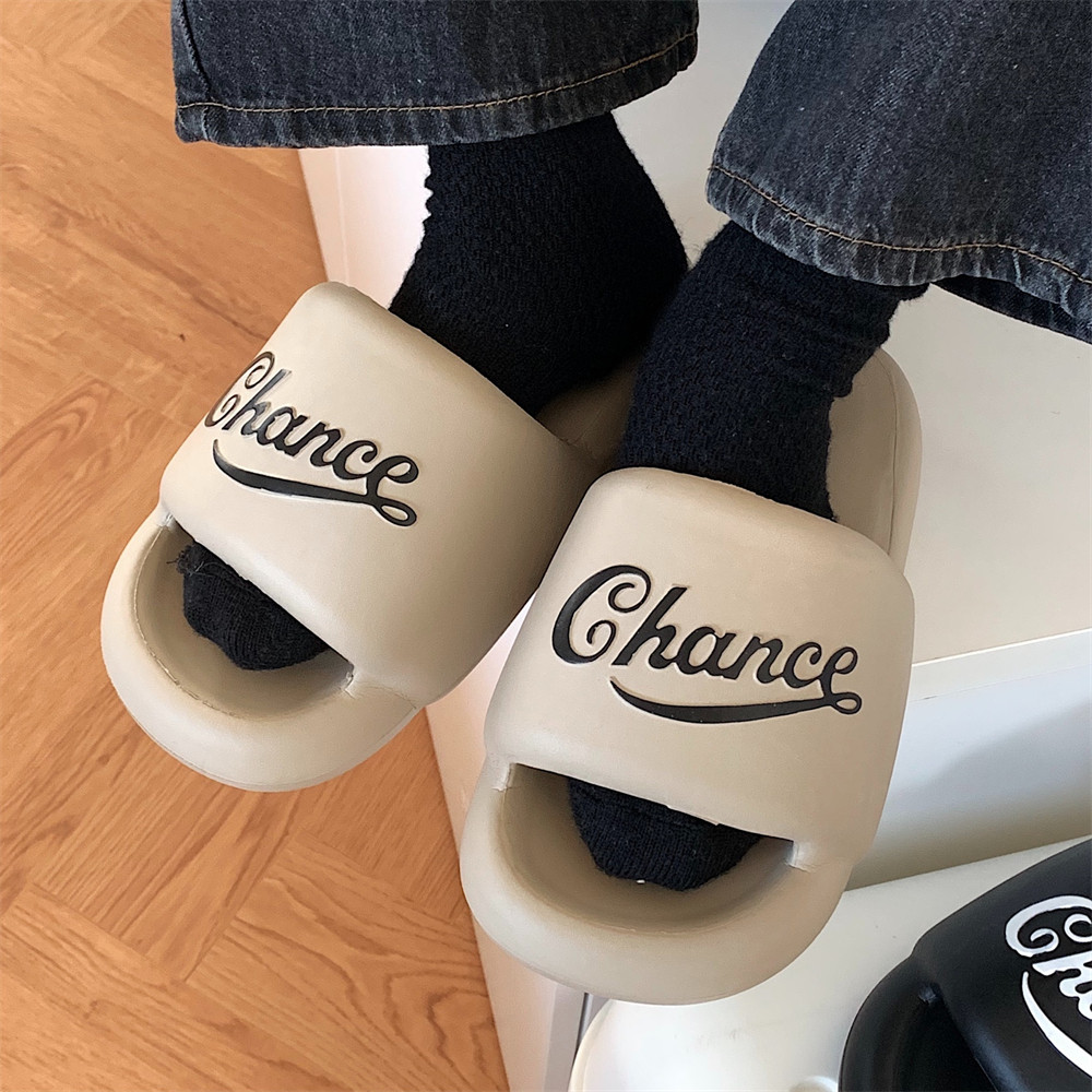 韩版时尚个性踩屎感街头风情侣凉拖鞋夏季潮酷百搭英文男女士拖鞋