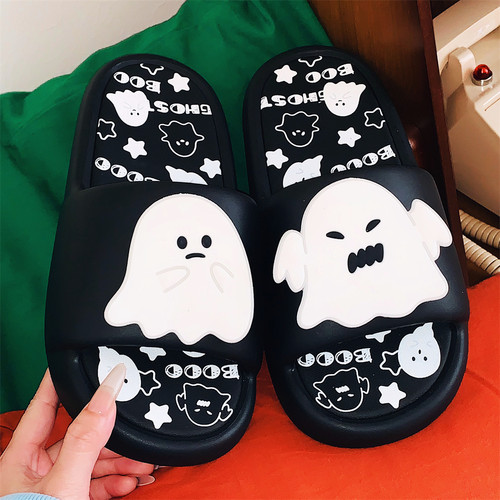可爱幽灵万圣节氛围感情侣拖鞋