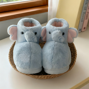 保暖防滑女冬季 ins雪地靴网红软萌可爱小象高帮加绒百搭毛毛棉靴