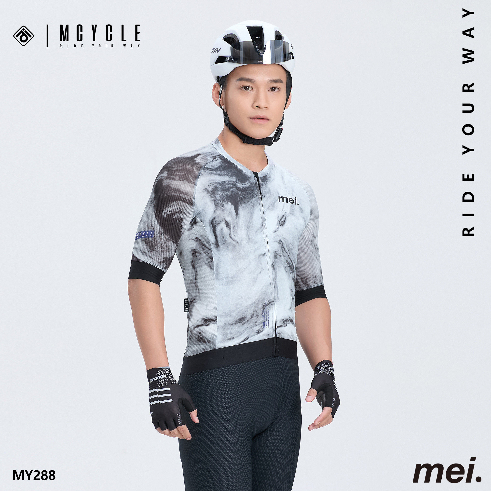 魅骑mcycle短袖骑行服男款夏季自行车单车服速干透气防晒上衣