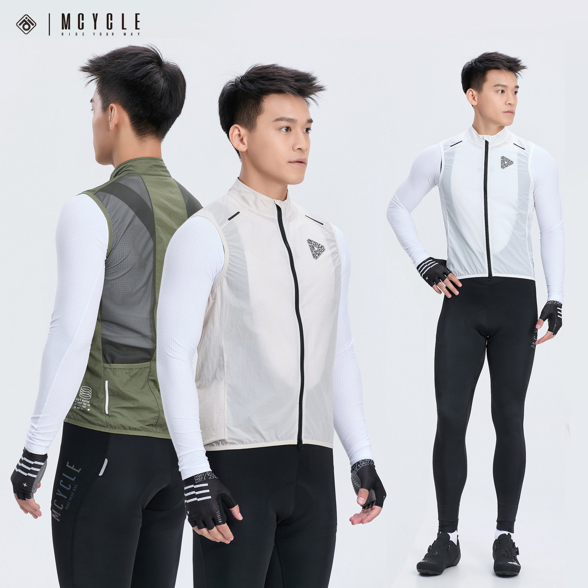 魅骑骑行马甲男女反光便携防风服