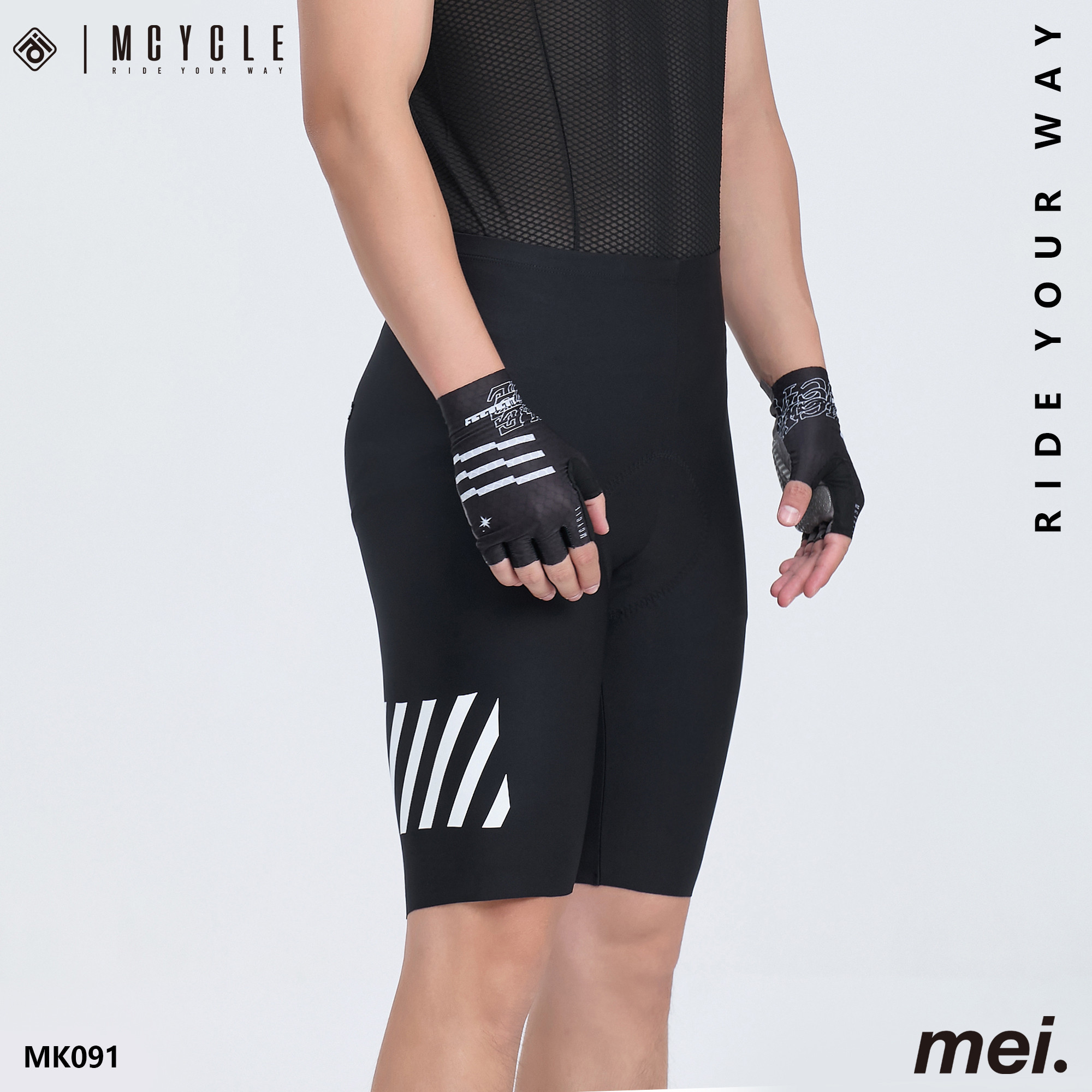 魅骑MCYCLE新款骑行一体刷胶短裤男款夏季专业自行车单车裤山地车