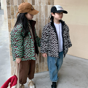 儿童羽绒服双面穿2023冬季新款轻薄男童女童中大童加厚面包潮外套