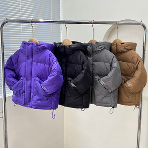 儿童羽绒服2023秋冬新款男童三防加厚连帽短款面包服女孩冬装外套