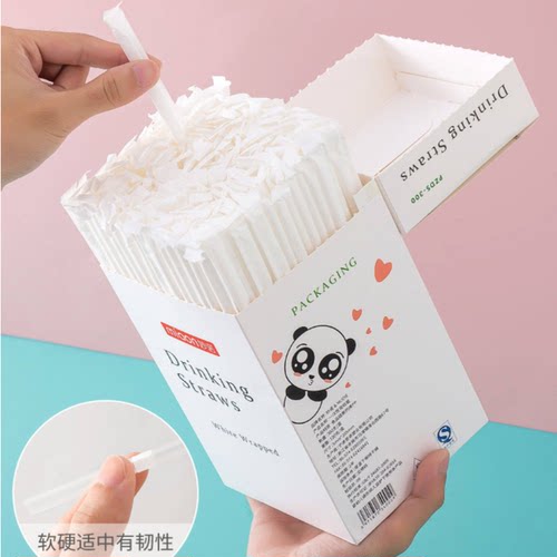 日本进口食品级单支一次性粗吸管