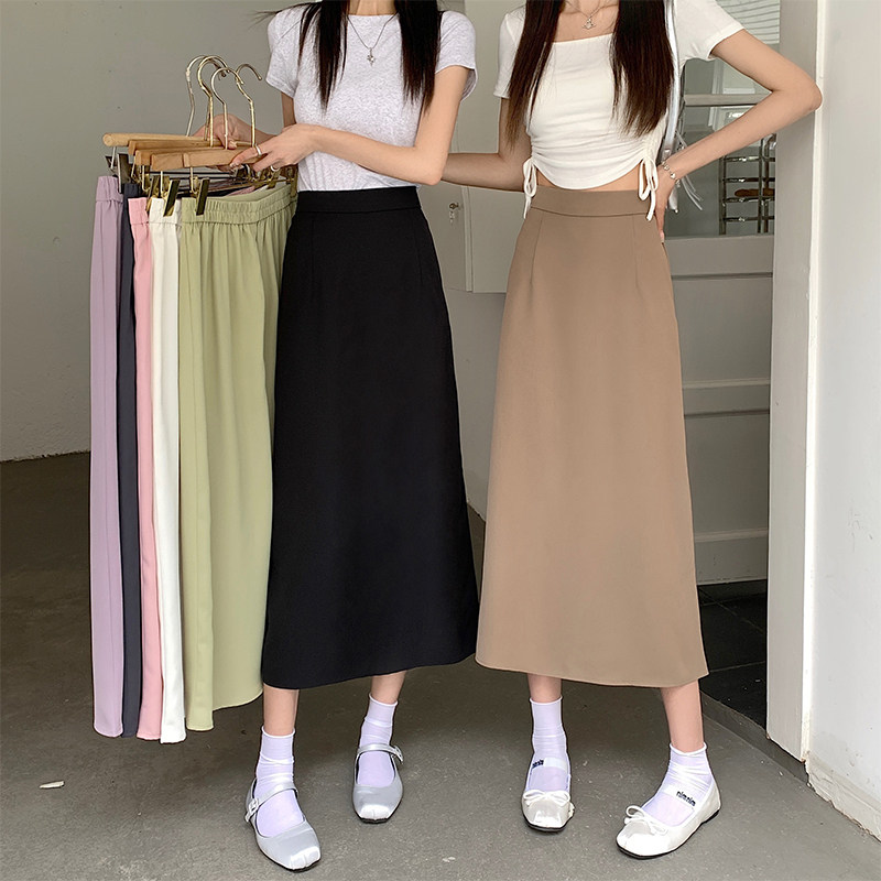 大尺码胖MM西装半身裙秋季女款气质包臀显瘦高腰梨形身材a字长裙