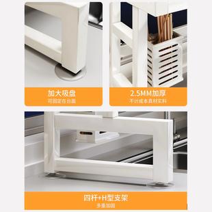 厨房水槽置物架家用碗碟收纳洗碗槽水池防尘碗柜碗架多功能沥水架