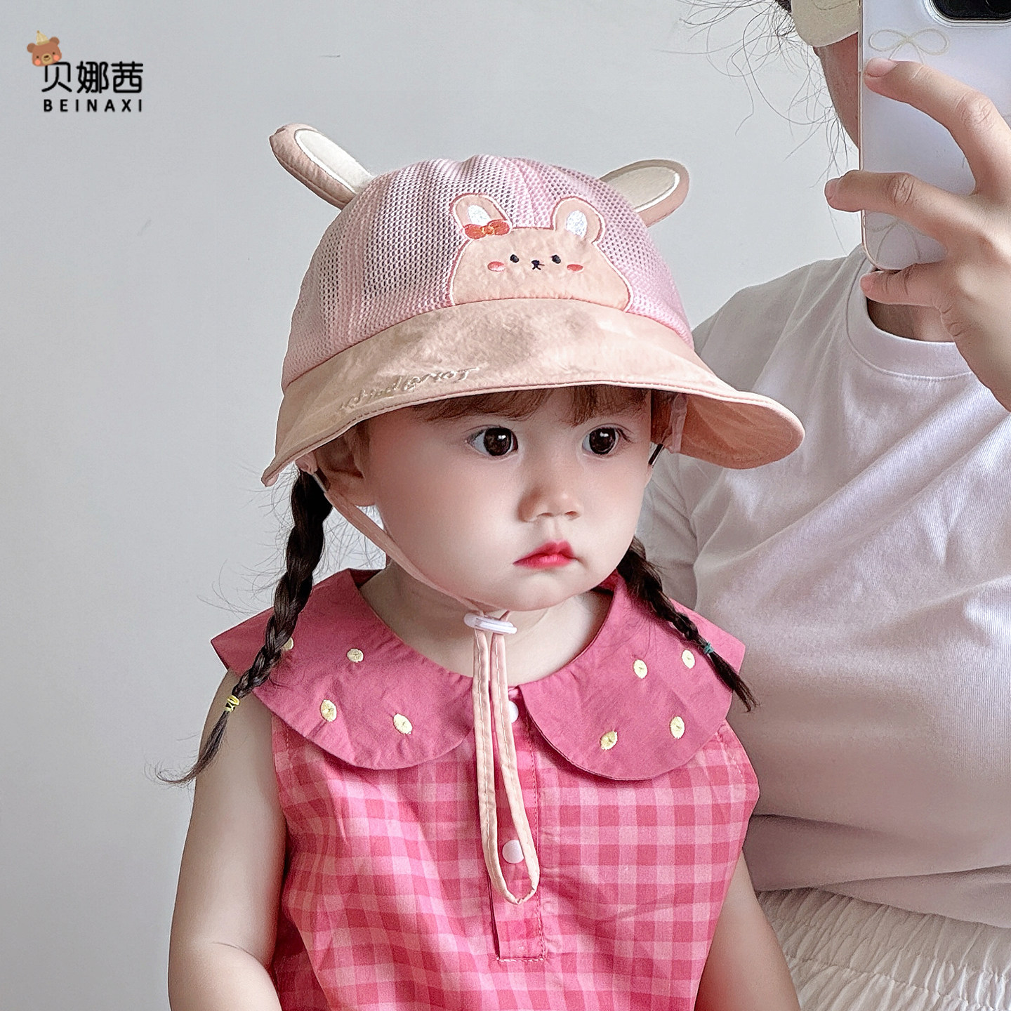 贝娜茜儿童帽子夏季可爱遮阳帽图片