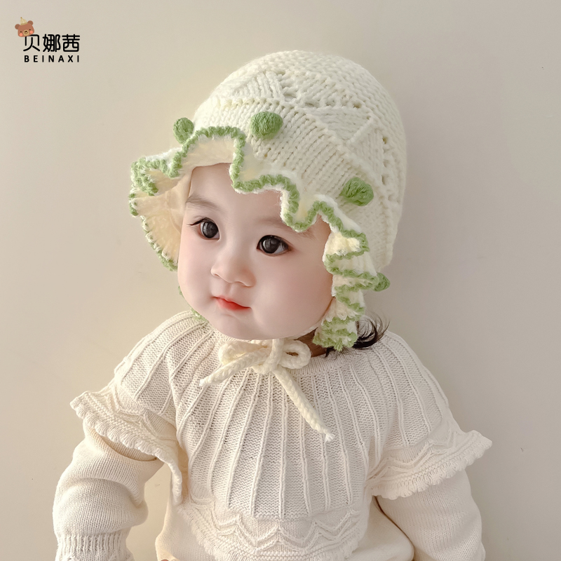 贝娜茜宝宝帽子毛线帽