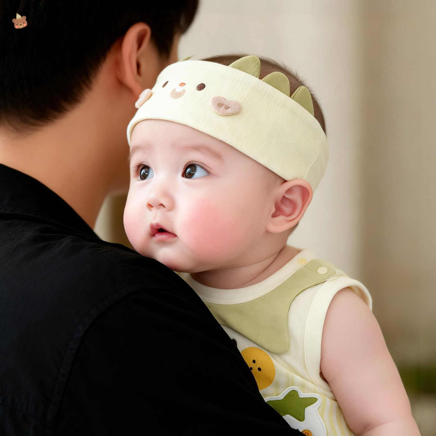 婴儿帽子夏季薄款男宝宝女卡通护囟门帽婴幼儿小月龄空顶发带胎帽