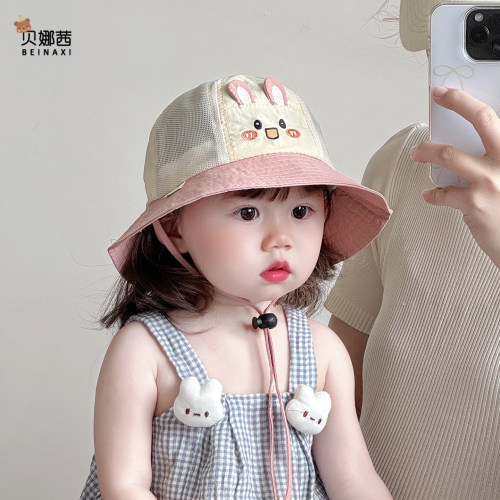 贝娜茜婴儿帽子夏季卡通防晒帽