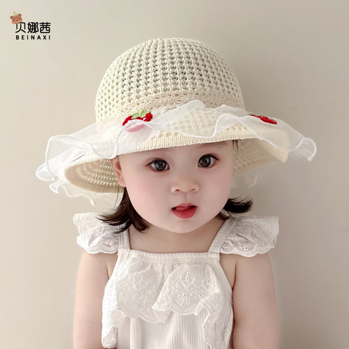 儿童防晒帽夏季遮阳草帽