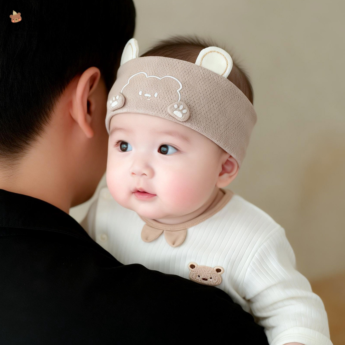 婴儿帽子夏季薄款男宝宝可爱满月囟门帽婴幼儿新生儿发带卡通胎帽