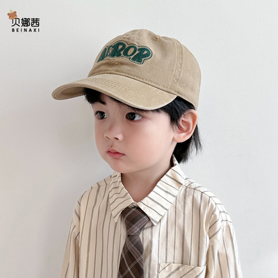 贝娜茜儿童帽子春秋季男童鸭舌帽