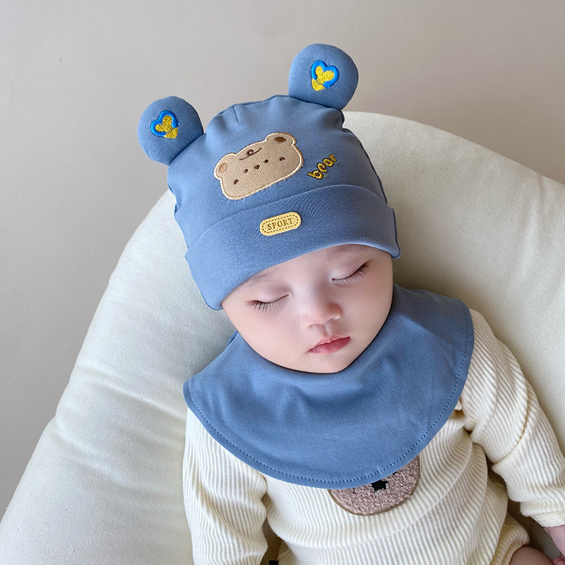 贝娜茜纯棉胎帽无檐护卤门保暖