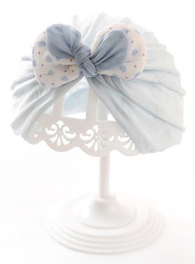 婴儿帽子新生儿夏季薄款宝宝女护卤门胎帽婴幼儿单层透气印度帽