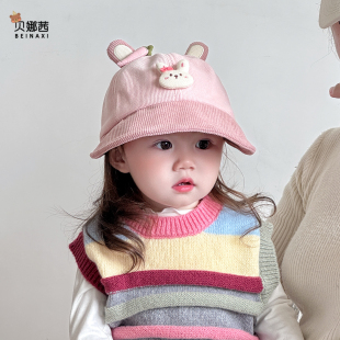 儿童可调节渔夫帽 婴儿女可爱遮阳帽婴幼儿冬季 宝宝帽子春秋季 薄款