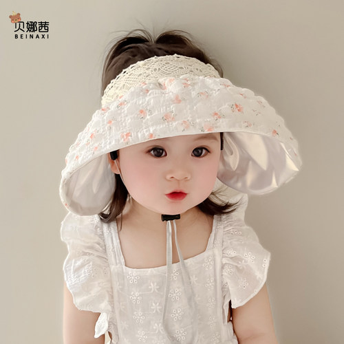 贝娜茜儿童帽子春夏季洋气空顶帽