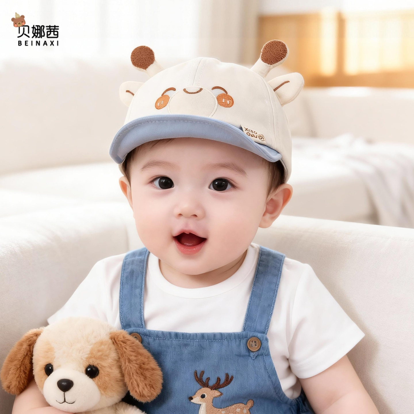婴儿帽子春秋季薄款男宝宝外出防晒帽遮阳帽婴幼儿夏季新款鸭舌帽