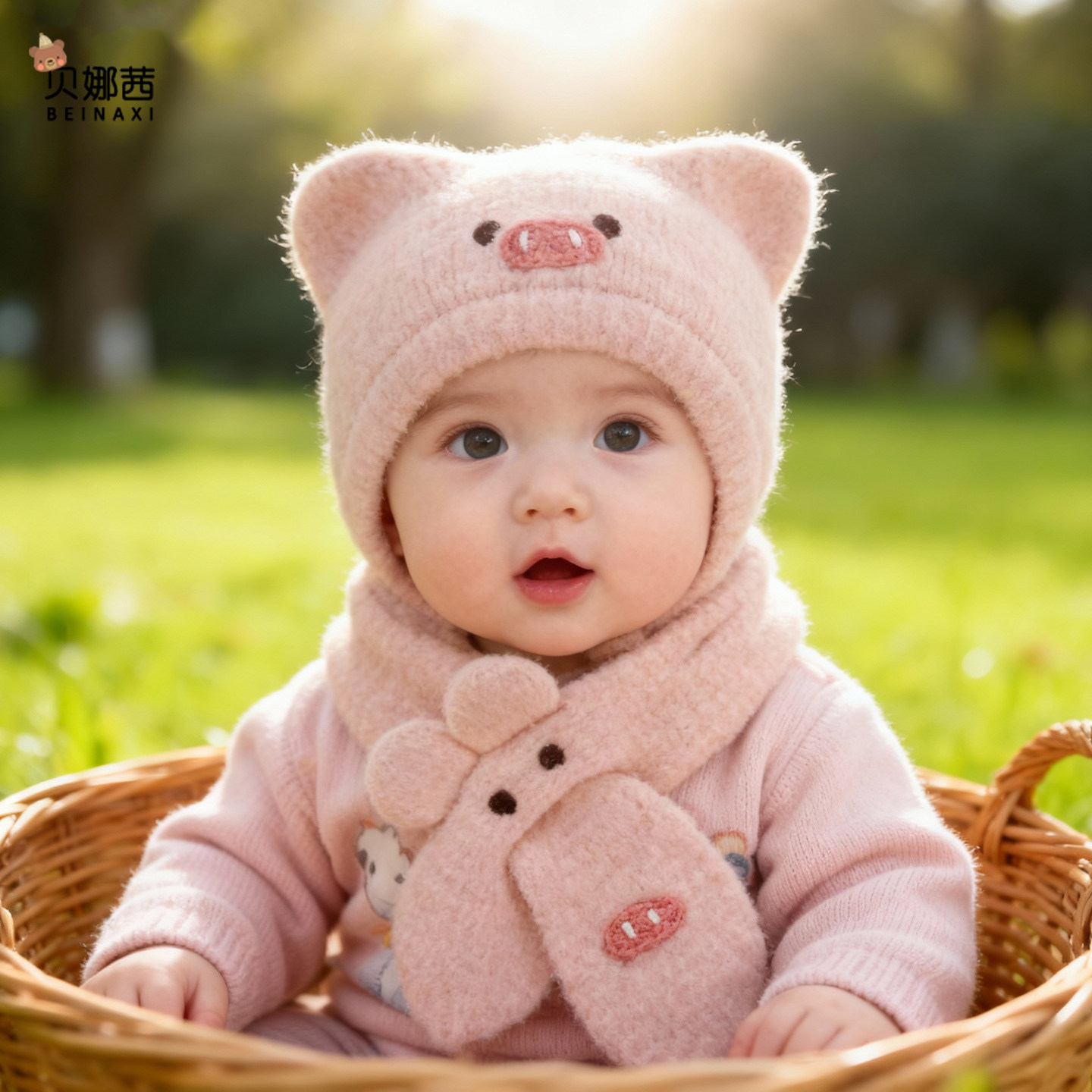 婴儿帽子秋冬季宝宝女卡通毛线帽保暖防风针织帽婴幼儿外出护耳帽,童装/婴儿装/亲子装,帽子,淘宝优惠券,粉丝福利购,淘宝优惠卷