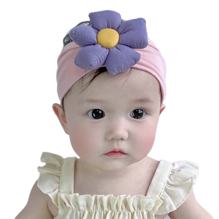 婴儿帽子夏季薄男女宝宝新生儿发带可爱超萌洋气护卤门空顶发饰