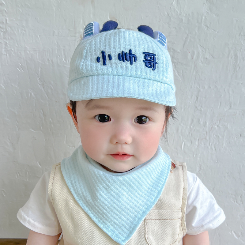婴儿帽子夏季薄款男女宝宝护卤门气门帽防晒遮阳空顶帽婴幼儿