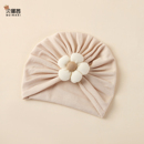 婴儿帽子春秋薄款 宝宝女无骨胎帽婴幼儿外出洋气囟门帽印度帽冬季