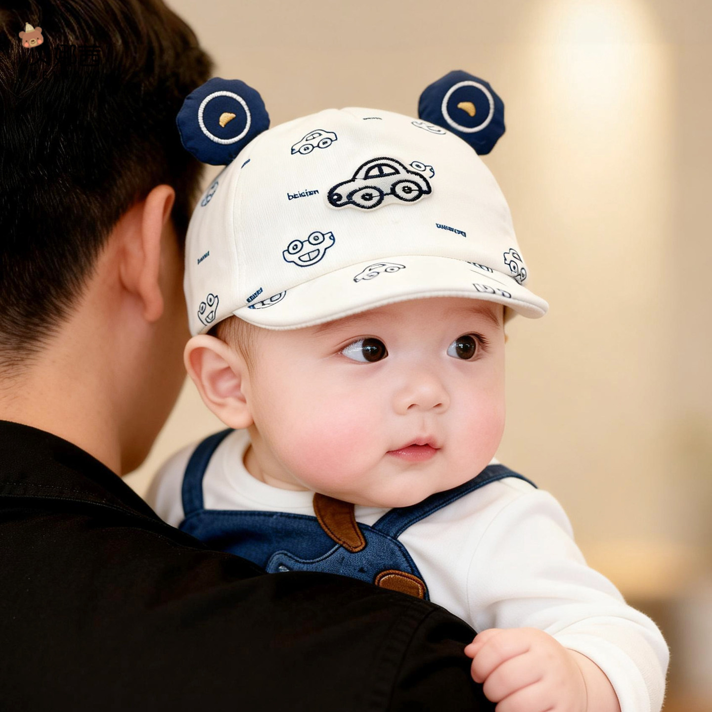 婴儿帽子春秋季薄款初生宝宝遮阳防晒帽婴幼儿新生外出鸭舌帽冬季