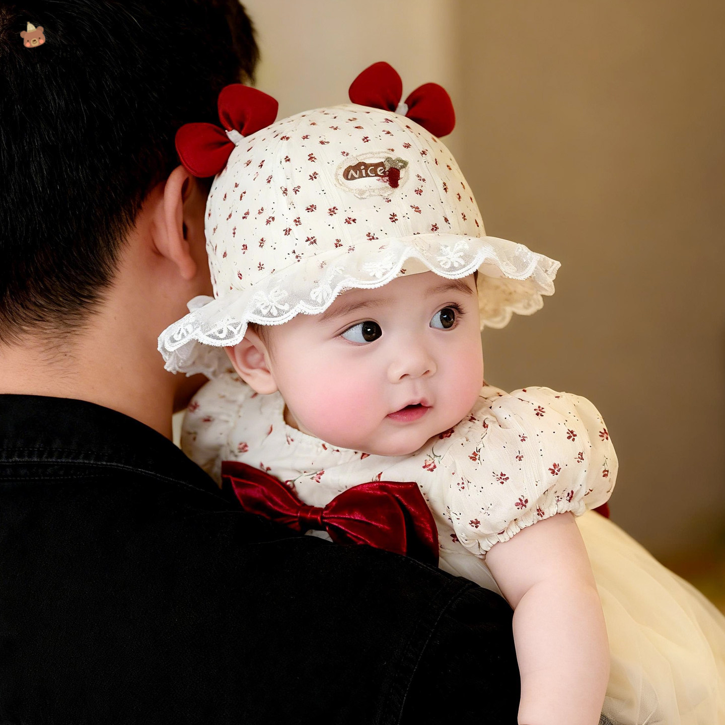 婴儿帽子春秋季薄款宝宝女洋气防晒遮阳帽婴幼儿公主风夏季渔夫帽
