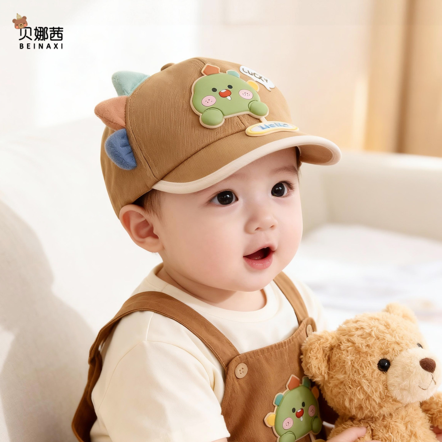 儿童帽子春秋季薄款男童外出遮阳防晒帽夏季新款可爱鸭舌帽棒球帽