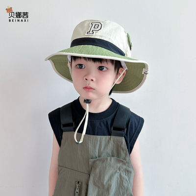 贝娜茜儿童帽子春秋季男童渔夫帽