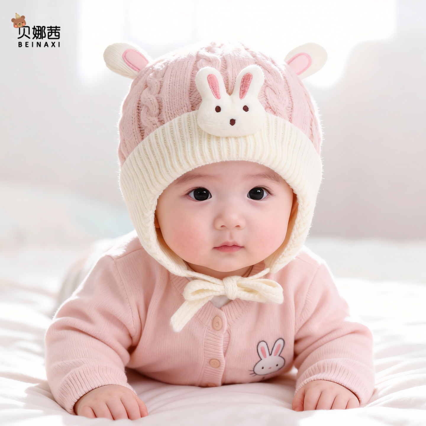 婴儿帽子秋冬季卡通女宝宝保暖防风毛线帽婴幼儿加厚针织帽毛线帽,童装/婴儿装/亲子装,帽子,淘宝优惠券,粉丝福利购,淘宝优惠卷