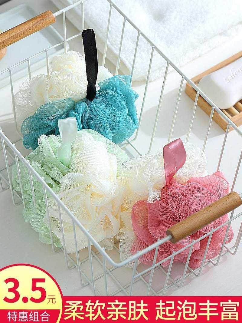 浴花沐浴球大号起泡不散澡花洗澡搓澡去泥止痒搓背泡澡球少女可爱