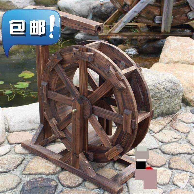 15景观鱼盆摆饰店铺大型家用水车造园喷泉开业家居抽水水循环工艺