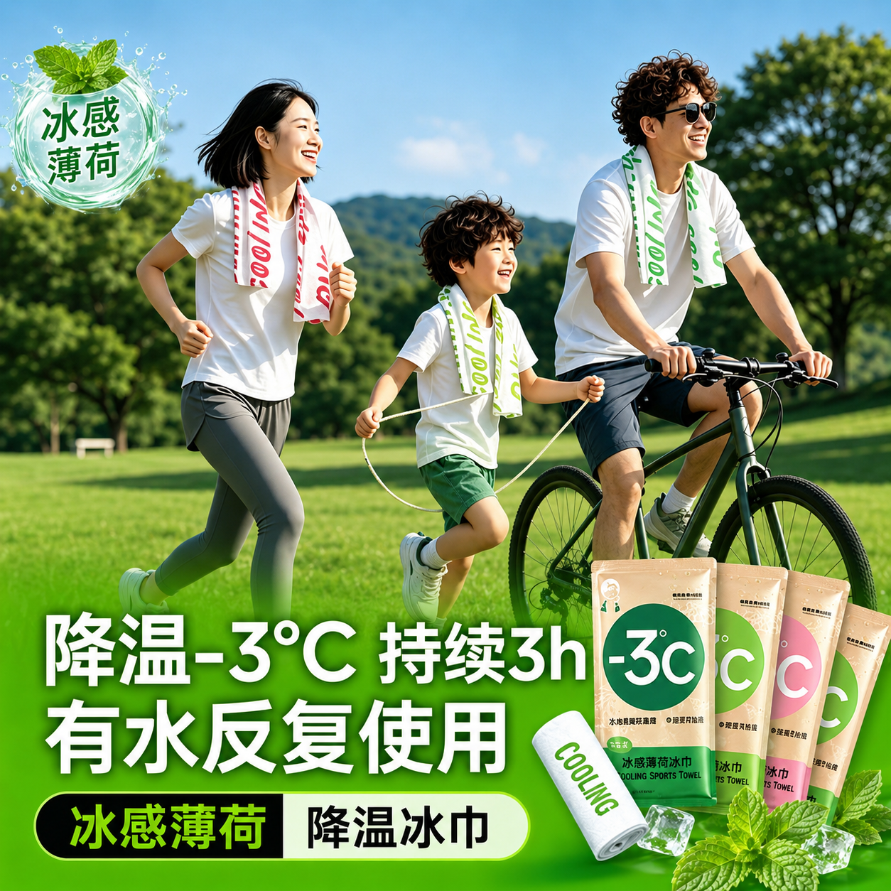 户外运动旅游解暑冰巾!