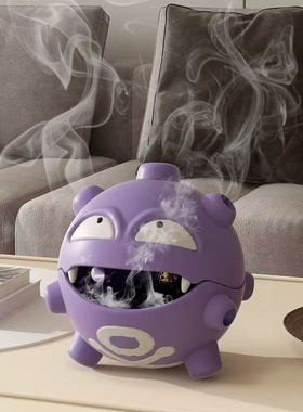 创意瓦斯弹蚊香盘盒宝可梦桌面摆件收纳双弹瓦斯手办蚊香座檀香炉