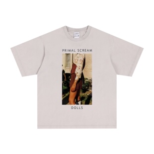 数码直喷摇滚原始呼叫Primal Scream乐队印花短袖T恤美式宽松嘻哈