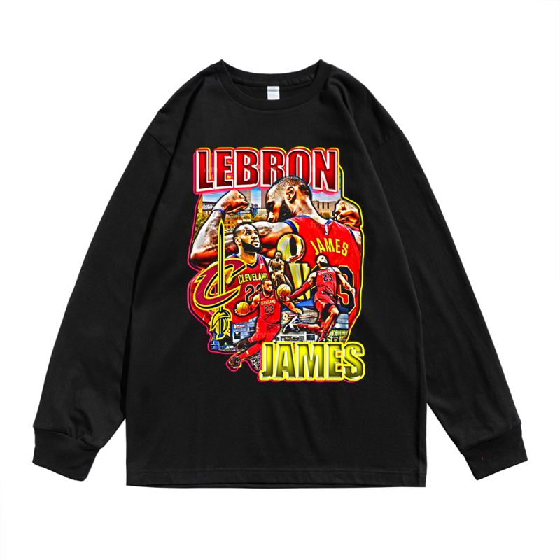 长袖欧美青年T恤纯棉男