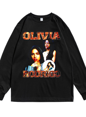 美国歌手奥利维亚·罗德里戈olivia rodrigo人物海报印花T恤长袖